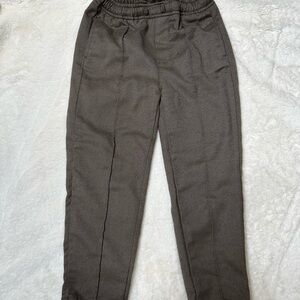 Zara Brown Formal Pants with Elastic Waistband